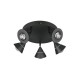 Trio-637010532 - Romeo - Matt Black 5 Light CCT Semi Flush