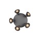 Trio-637010532 - Romeo - Matt Black 5 Light CCT Semi Flush