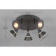 Trio-637010532 - Romeo - Matt Black 5 Light CCT Semi Flush