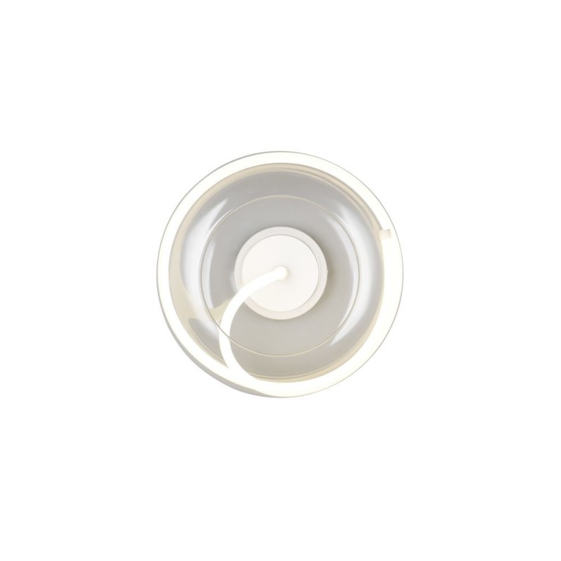 Trio-637810131 - Tarsia - White LED Semi Flush with Clear Glass Ø 40 cm