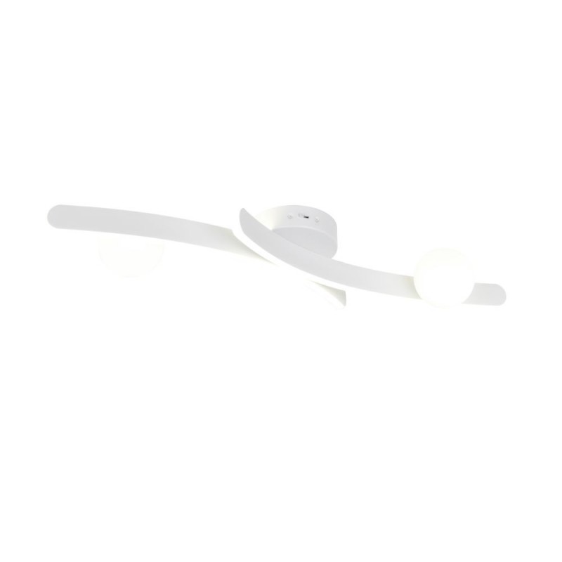 Trio-637910231 - Napoli - Matt White CCT Semi Flush with White Glass Shade