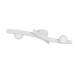 Trio-637910231 - Napoli - Matt White CCT Semi Flush with White Glass Shade