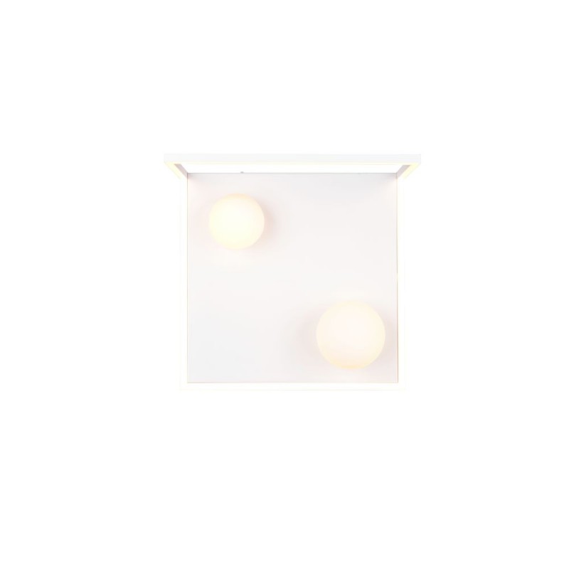 Trio-638110131 - Arola - White 2 Light CCT Semi Flush with White Glass
