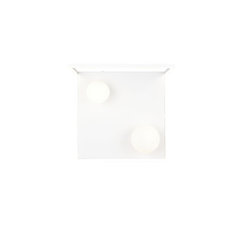 Trio-638110131 - Arola - White 2 Light CCT Semi Flush with White Glass