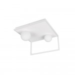 Arola - White 2 Light CCT Semi Flush with White Glass