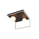 Trio-638110132 - Arola - Black 2 Light CCT Semi Flush with White Glass