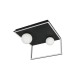 Trio-638110132 - Arola - Black 2 Light CCT Semi Flush with White Glass