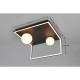 Trio-638110132 - Arola - Black 2 Light CCT Semi Flush with White Glass