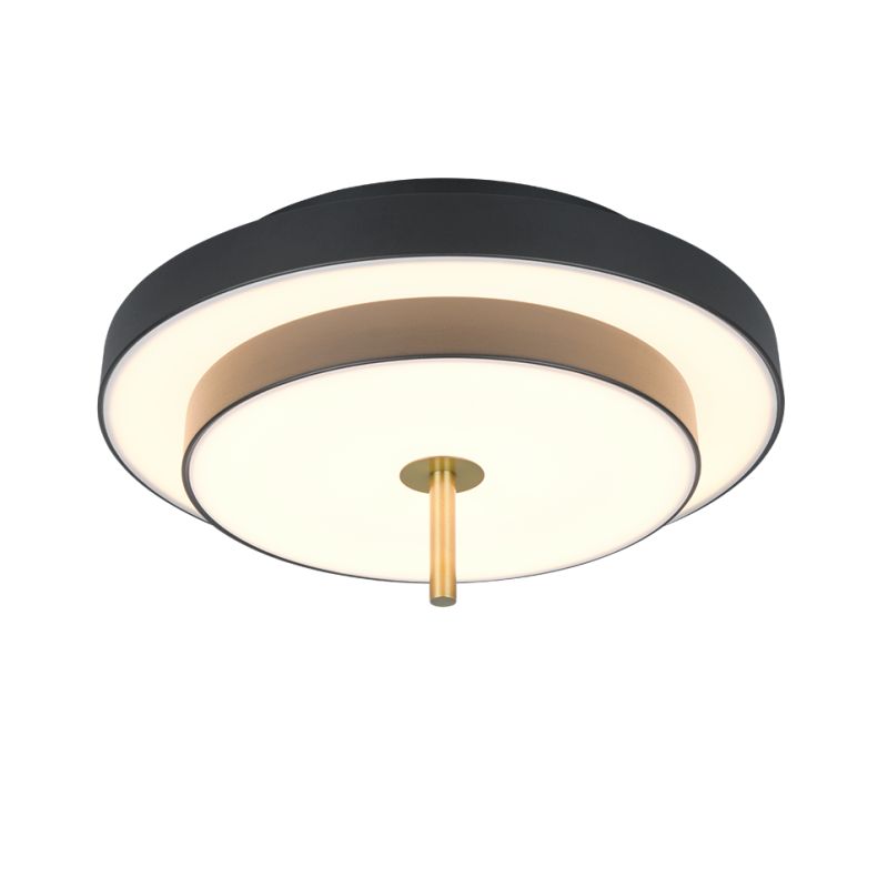 Trio-640210180 - Keaton - Black & Gold CCT Flush Ø 40 cm