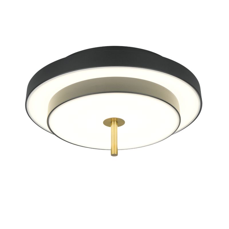 Trio-640210180 - Keaton - Black & Gold CCT Flush Ø 40 cm