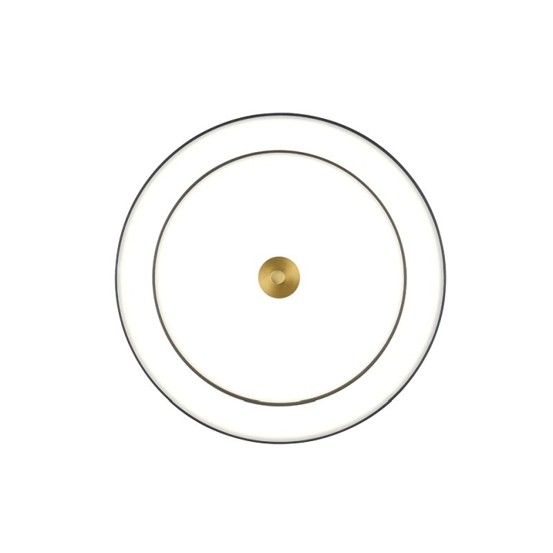 Trio-640210180 - Keaton - Black & Gold CCT Flush Ø 40 cm