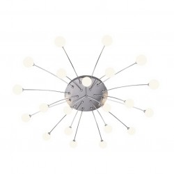 Bullet - Matt Nickel LED Ceiling Lamp with White Glass Bullet - Matt Nickel LED Ceiling Lamp with White Glass