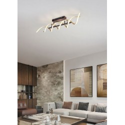 Sequence - Black & Matt Brass CCT Ceiling Lamp