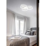 Groovy - White 3 Light LED Ceiling Lamp with Decorative Crystal 4000K Groovy - White 3 Light LED Ceiling Lamp with Decorative Crystal 4000K