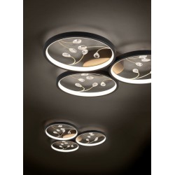 Groovy - Black 3 Light LED Ceiling Lamp with Decorative Crystal 3000K Groovy - Black 3 Light LED Ceiling Lamp with Decorative Crystal 3000K