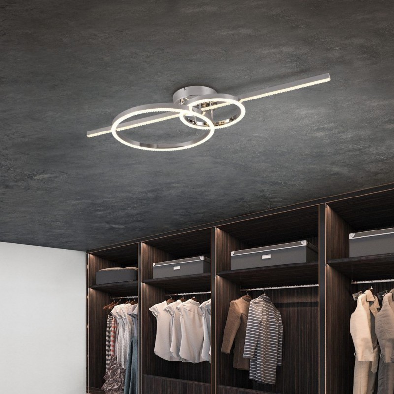 Trio-643010306 - Montilla - Chrome CCT Ceiling Lamp with Remote Control