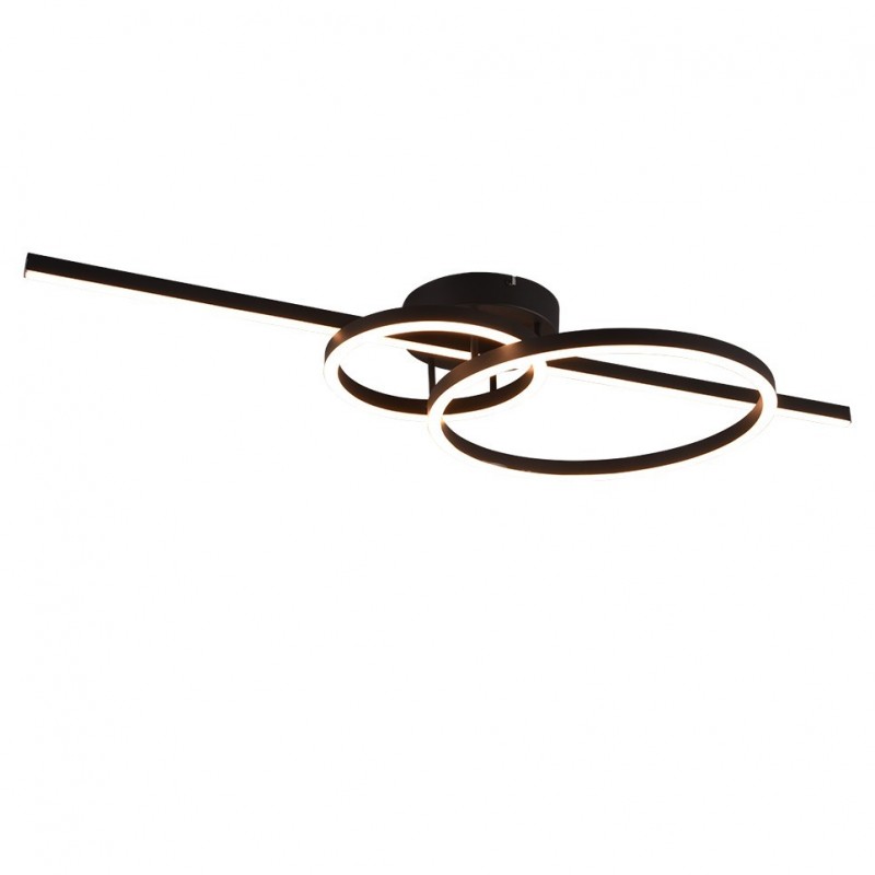 - Montilla - Matt Black CCT Ceiling Lamp with Remote Control Trio-643010332 - Montilla - Matt Black CCT Ceiling Lamp with Remote Control