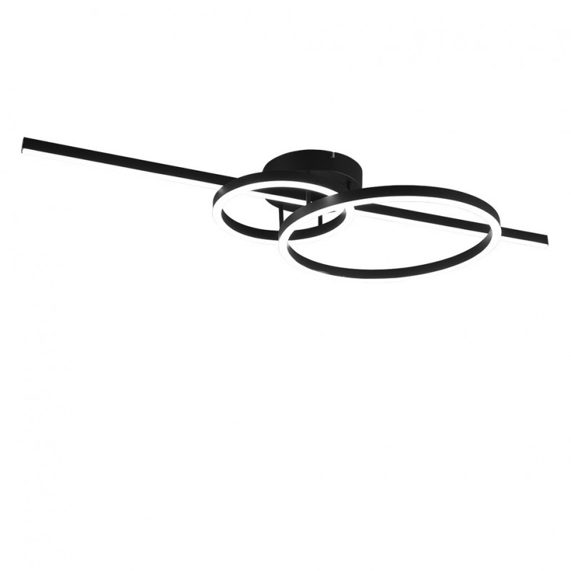 - Montilla - Matt Black CCT Ceiling Lamp with Remote Control Trio-643010332 - Montilla - Matt Black CCT Ceiling Lamp with Remote Control