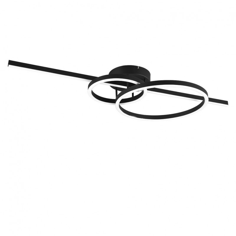 - Montilla - Matt Black CCT Ceiling Lamp with Remote Control Trio-643010332 - Montilla - Matt Black CCT Ceiling Lamp with Remote Control