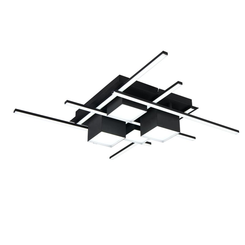 Trio-647810432 - Roger - Matt Black CCT Ceiling Lamp with Remote Control