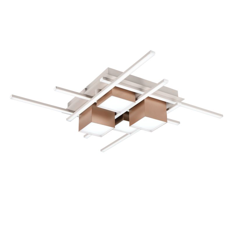 - Roger - Warm Grey & Coffee CCT Ceiling Lamp with Remote Control Trio-647810465 - Roger - Warm Grey & Coffee CCT Ceiling Lamp with Remote Control