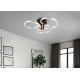 Ceiling Lights - Caruso - Brushed Aluminium & Black CCT Ceiling Lamp Trio-648110605 - Caruso - Brushed Aluminium & Black CCT Ceiling Lamp
