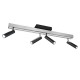 Trio-648310505 - Zeno - Brushed Aluminium & Black CCT 4 Spotlights with Remote Control