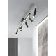 Trio-648310705 - Zeno - Brushed Aluminium & Black CCT 6 Spotlights with Remote Control