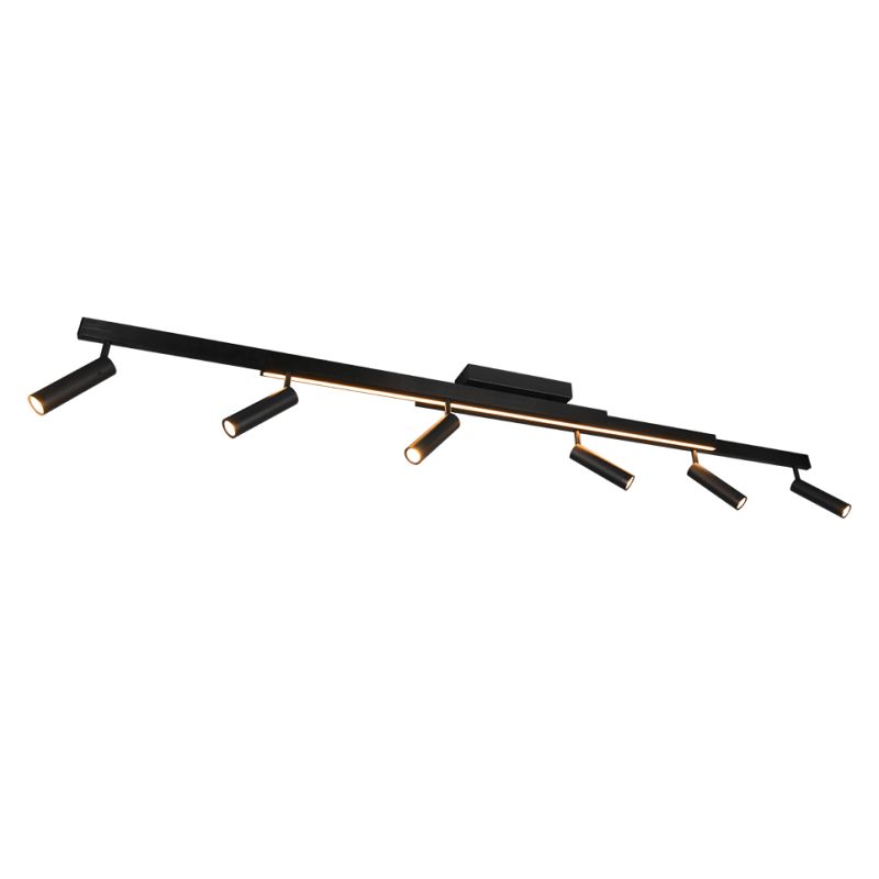 Trio-648310732 - Zeno - Matt Black CCT 6 Spotlights with Remote Control
