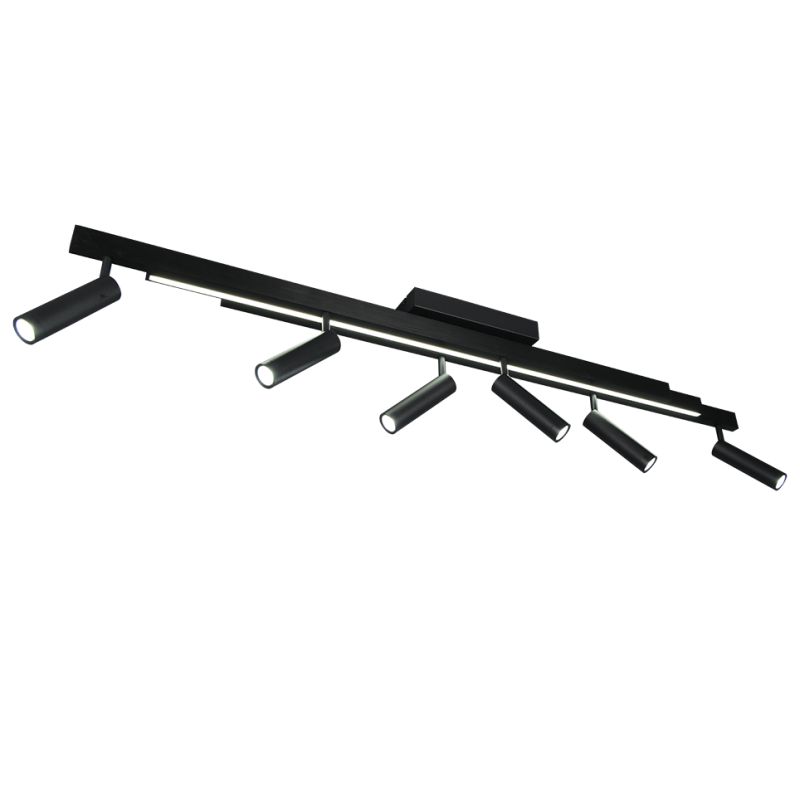 Trio-648310732 - Zeno - Matt Black CCT 6 Spotlights with Remote Control