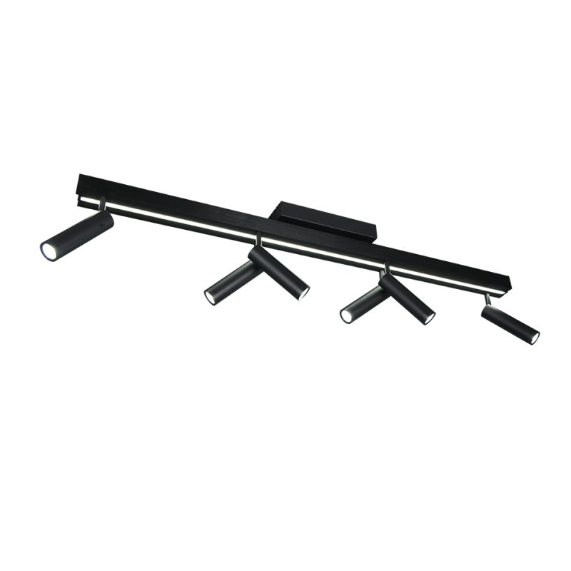 Trio-648310732 - Zeno - Matt Black CCT 6 Spotlights with Remote Control