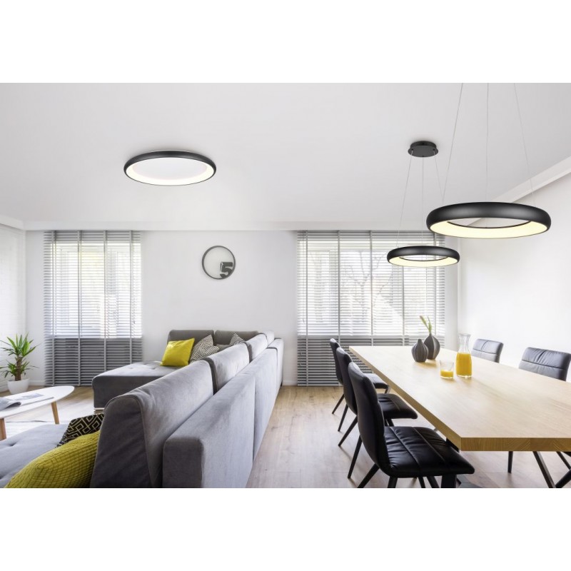 - Cardona - Matt Black CCT Ceiling Lamp ∅ 75 cm Trio-649617532 - Cardona - Matt Black CCT Ceiling Lamp ∅ 75 cm