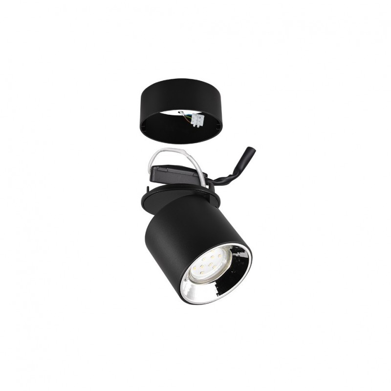 Spot & Downlights - Guayana - Matt Black Recessed or Surface-mounted Spotlight Trio-651000132 - Guayana - Matt Black Recessed or Surface-mounted Spotlight
