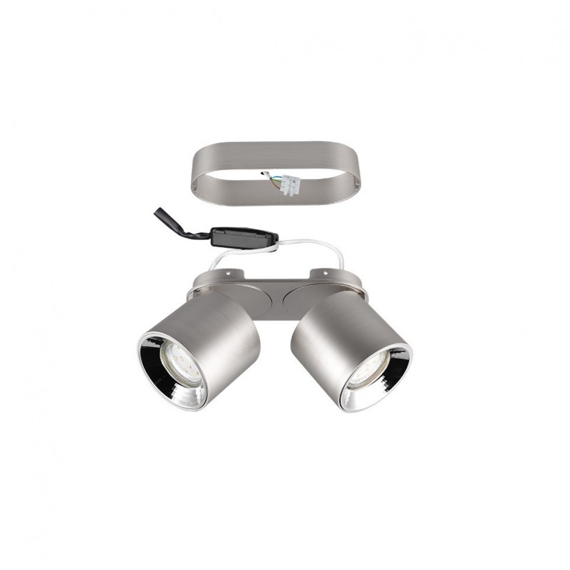- Guayana - Matt Nickel Recessed or Surface-mounted 2 Spotlights Trio-651000207 - Guayana - Matt Nickel Recessed or Surface-mounted 2 Spotlights