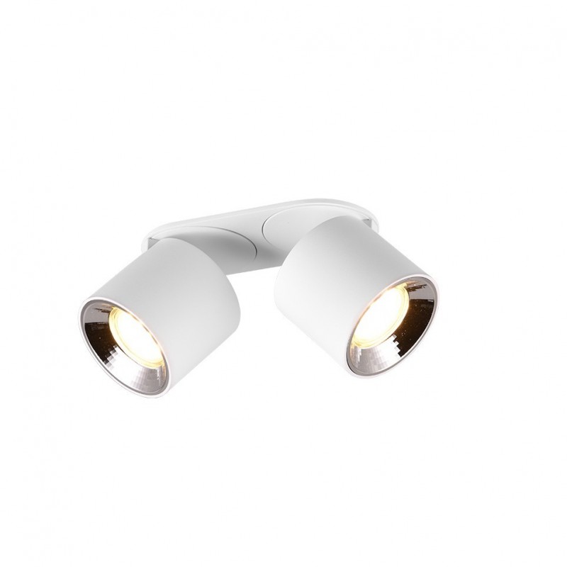 - Guayana - Matt White Recessed or Surface-mounted 2 Spotlights Trio-651000231 - Guayana - Matt White Recessed or Surface-mounted 2 Spotlights