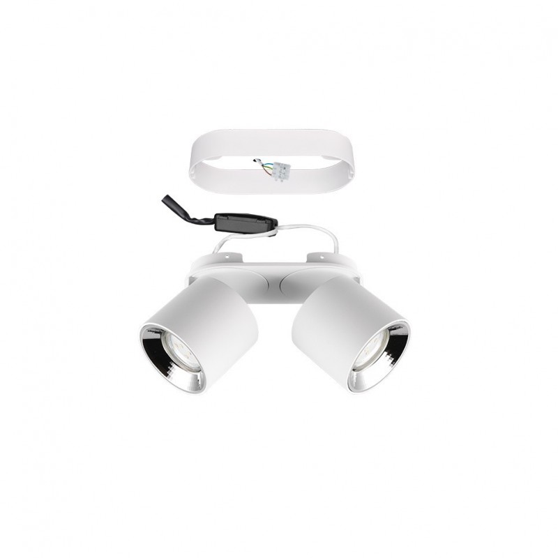 - Guayana - Matt White Recessed or Surface-mounted 2 Spotlights Trio-651000231 - Guayana - Matt White Recessed or Surface-mounted 2 Spotlights