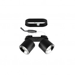 Guayana - Matt Black Recessed or Surface-mounted 2 Spotlights Guayana - Matt Black Recessed or Surface-mounted 2 Spotlights