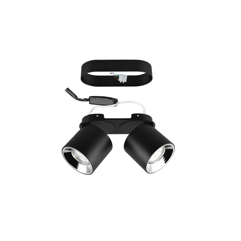 - Guayana - Matt Black Recessed or Surface-mounted 2 Spotlights Trio-651000232 - Guayana - Matt Black Recessed or Surface-mounted 2 Spotlights