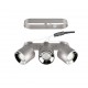 - Guayana - Matt Nickel Recessed or Surface-mounted 3 Spotlights Trio-651000307 - Guayana - Matt Nickel Recessed or Surface-mounted 3 Spotlights