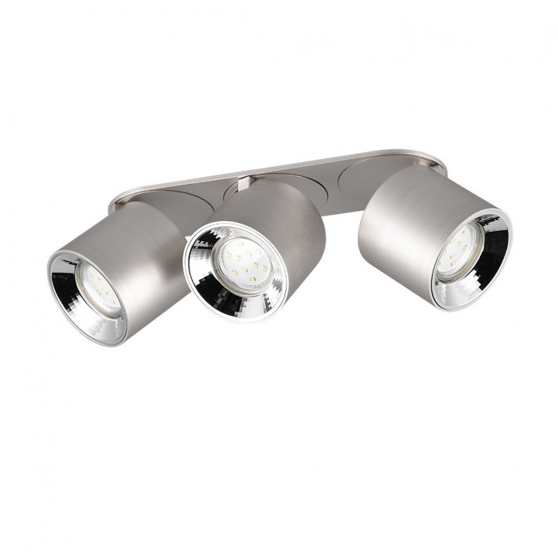- Guayana - Matt Nickel Recessed or Surface-mounted 3 Spotlights Trio-651000307 - Guayana - Matt Nickel Recessed or Surface-mounted 3 Spotlights