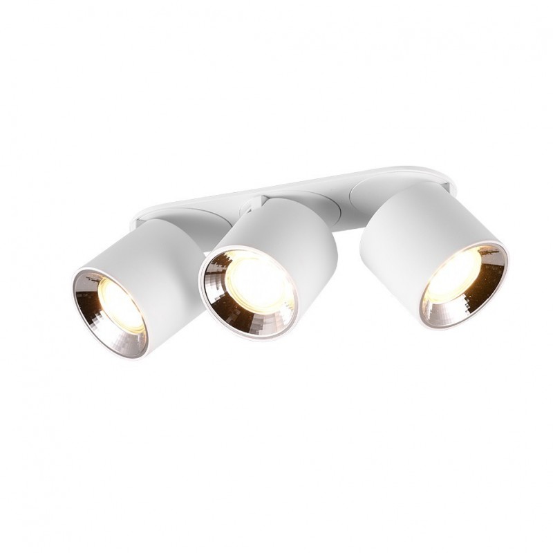 - Guayana - Matt White Recessed or Surface-mounted 3 Spotlights Trio-651000331 - Guayana - Matt White Recessed or Surface-mounted 3 Spotlights