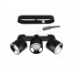 - Guayana - Matt Black Recessed or Surface-mounted 3 Spotlights Trio-651000332 - Guayana - Matt Black Recessed or Surface-mounted 3 Spotlights