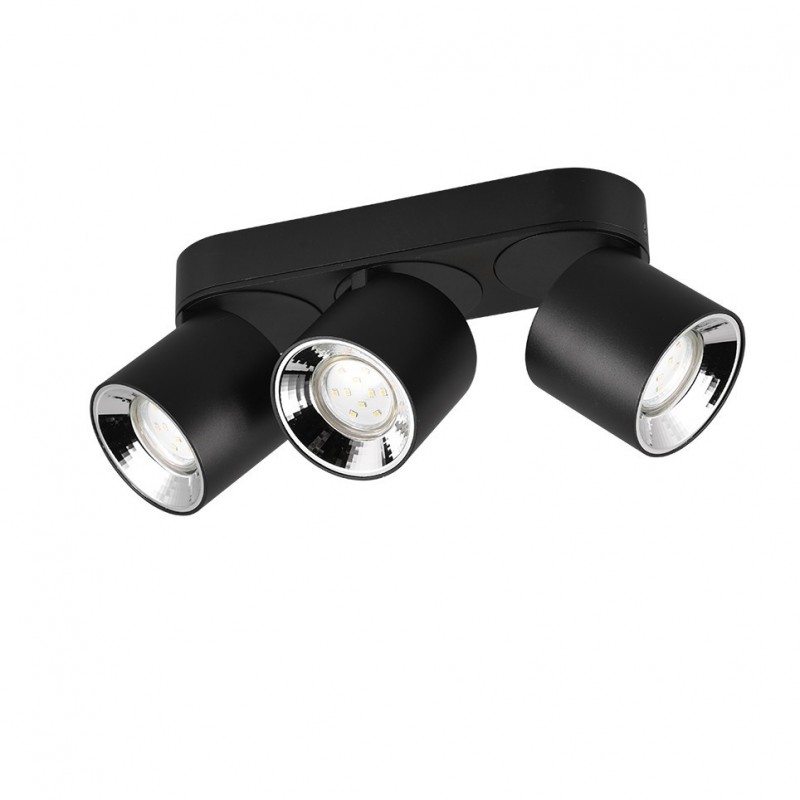 - Guayana - Matt Black Recessed or Surface-mounted 3 Spotlights Trio-651000332 - Guayana - Matt Black Recessed or Surface-mounted 3 Spotlights