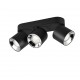- Guayana - Matt Black Recessed or Surface-mounted 3 Spotlights Trio-651000332 - Guayana - Matt Black Recessed or Surface-mounted 3 Spotlights