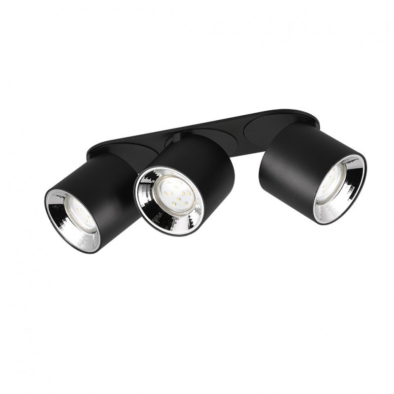- Guayana - Matt Black Recessed or Surface-mounted 3 Spotlights Trio-651000332 - Guayana - Matt Black Recessed or Surface-mounted 3 Spotlights