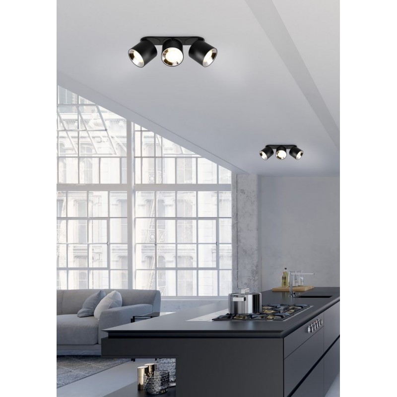 - Guayana - Matt Black Recessed or Surface-mounted 3 Spotlights Trio-651000332 - Guayana - Matt Black Recessed or Surface-mounted 3 Spotlights