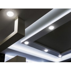 Dolomite - Chrome Recessed Downlight with Decorative Clear Glass Ø 9 cm Dolomite - Chrome Recessed Downlight with Decorative Clear Glass Ø 9 cm