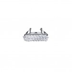 Dolomite - Chrome Recessed Downlight with Decorative Clear Glass Ø 9 cm