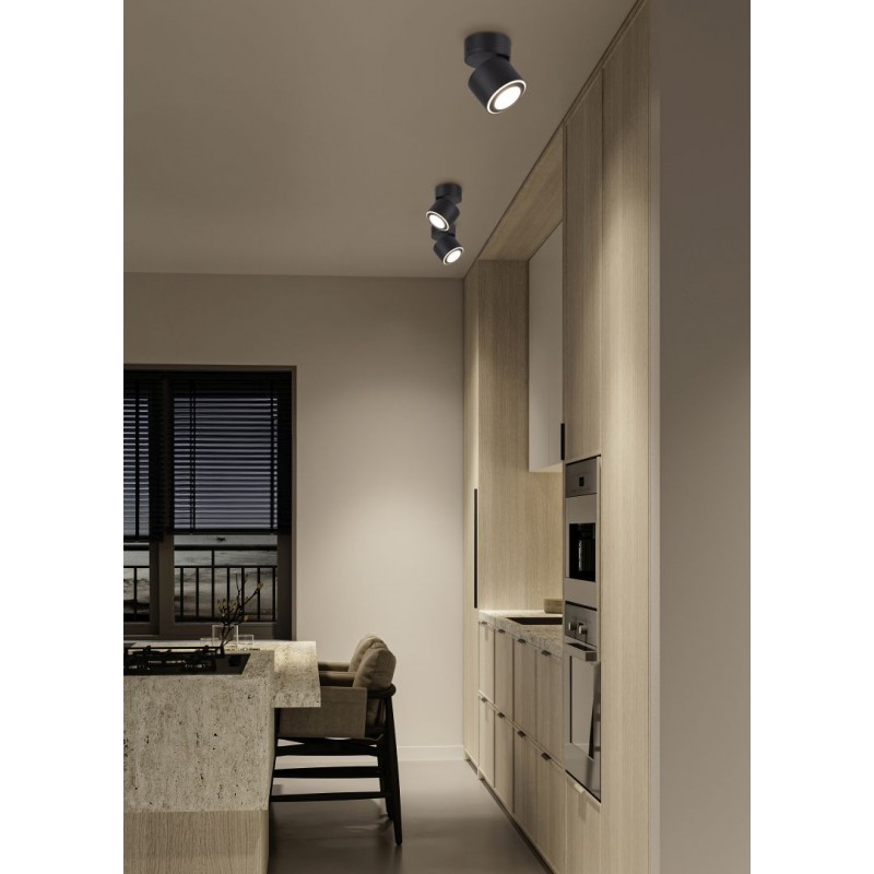 Spot & Downlights - Taurus - Matt Black Recessed or Surface-mounted LED Spotlight Trio-652910132 - Taurus - Matt Black Recessed or Surface-mounted LED Spotlight