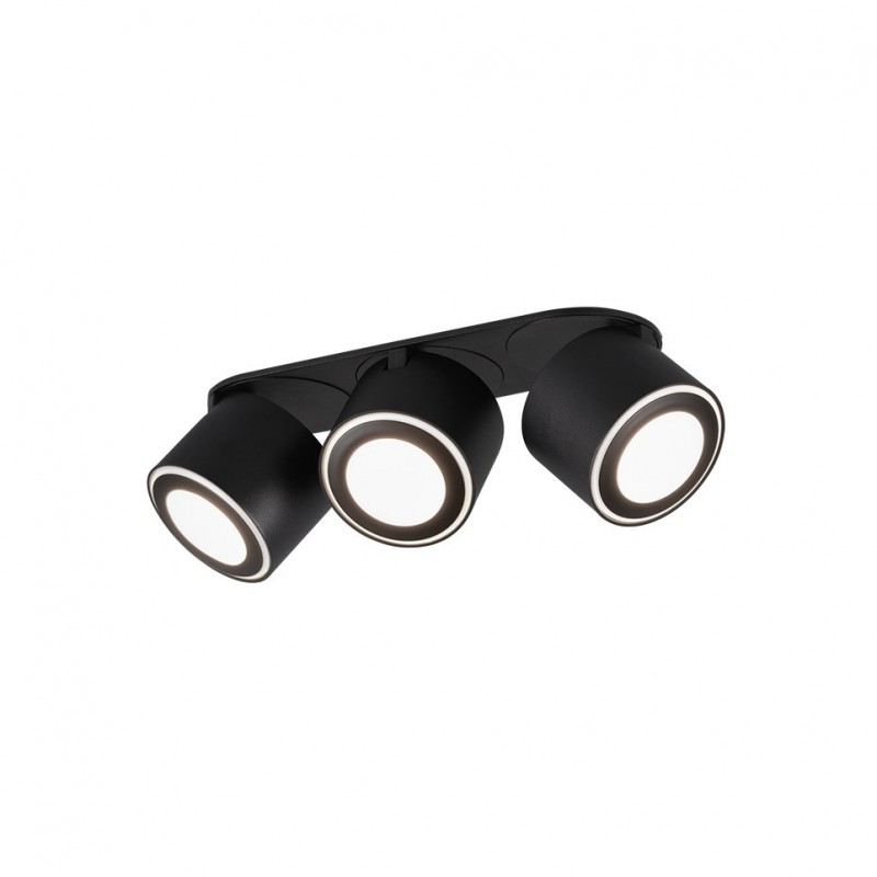 - Taurus - Matt Black Recessed or Surface-mounted LED 3 Spotlights Trio-652910332 - Taurus - Matt Black Recessed or Surface-mounted LED 3 Spotlights